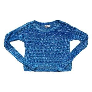 Hollister | Blue & White Knit Long Sleeve Sweater